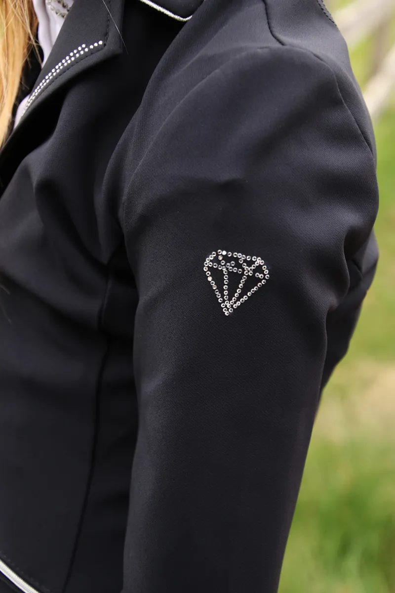 Hy Equestrian Cadiz Mizs Show Jacket - Black/Silver-1